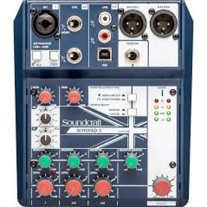 Soundcraft notepad-5 small-format 5-input mixer